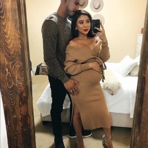 Brown long sleeve dress